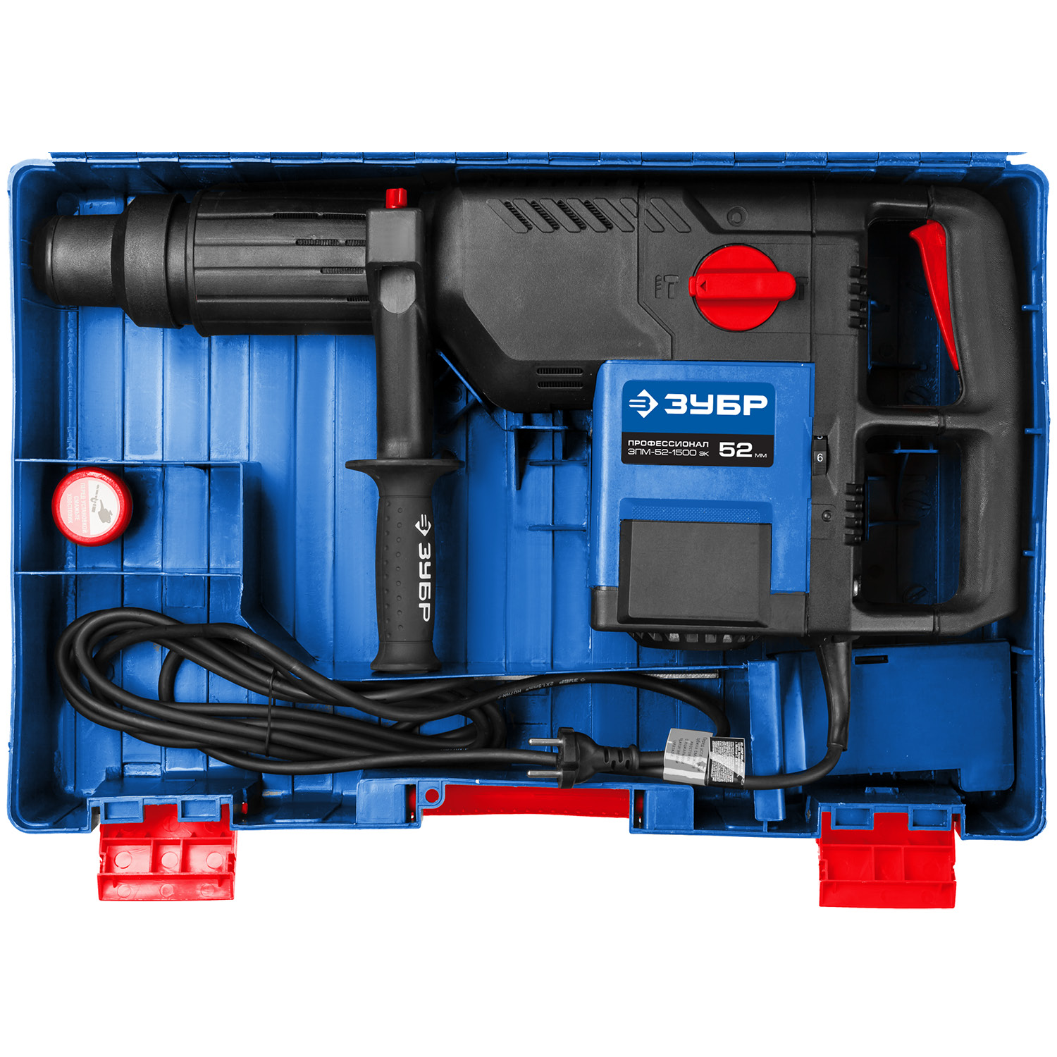 ЗУБР 52 мм, 1500 Вт, перфоратор SDS-Max, Профессионал (ЗПМ-52-1500 ЭК)