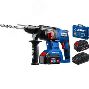 ЗУБР Т7, 20 В, 26 мм, 2 АКБ (4 А·ч), бесщеточный перфоратор, кейс, Профессионал (PB-260-42)