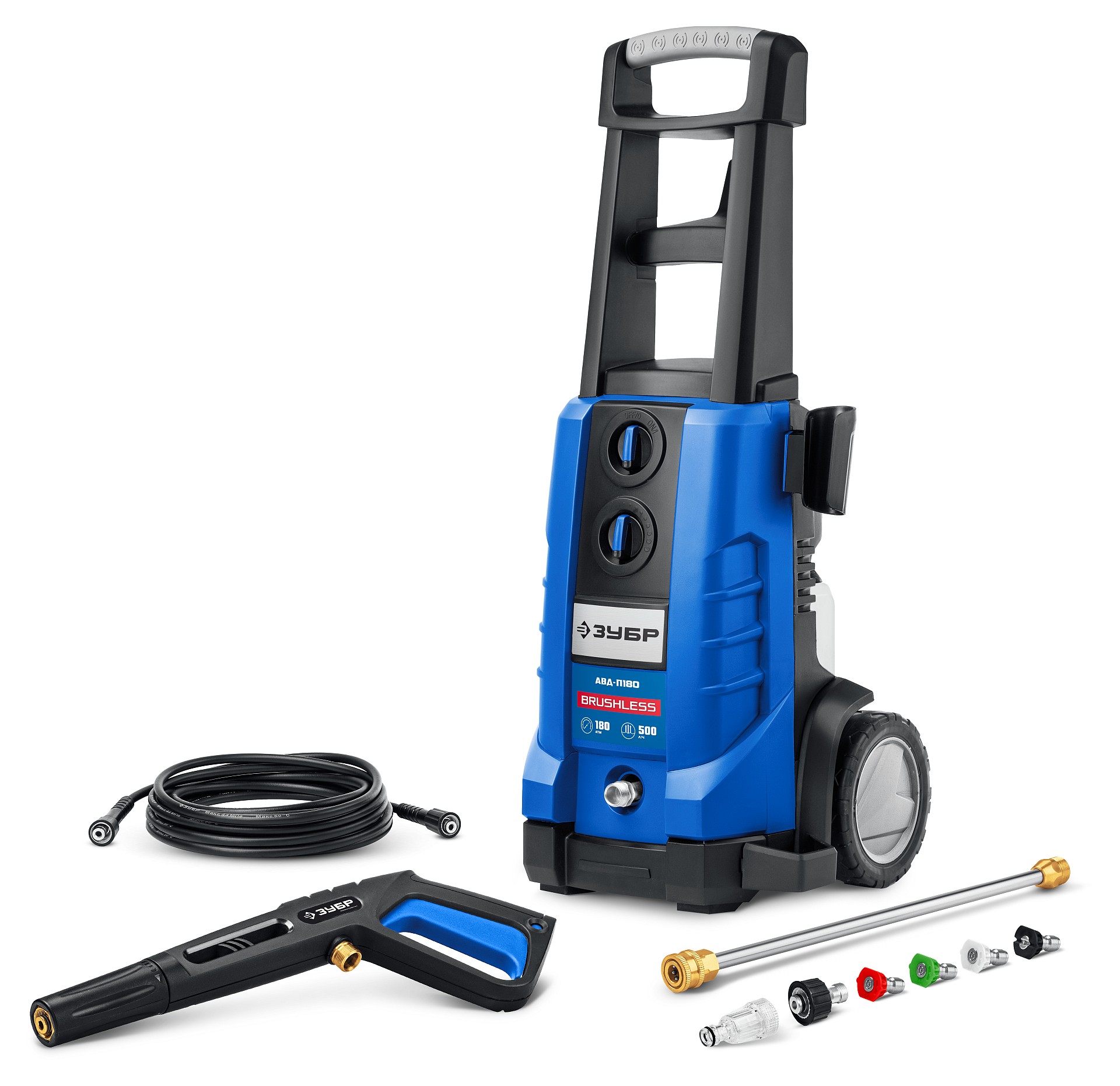 ЗУБР 180 Атм, 2300 Вт, мойка высокого давления, пистолет МИГ-280, Профессионал (АВД-П180)
