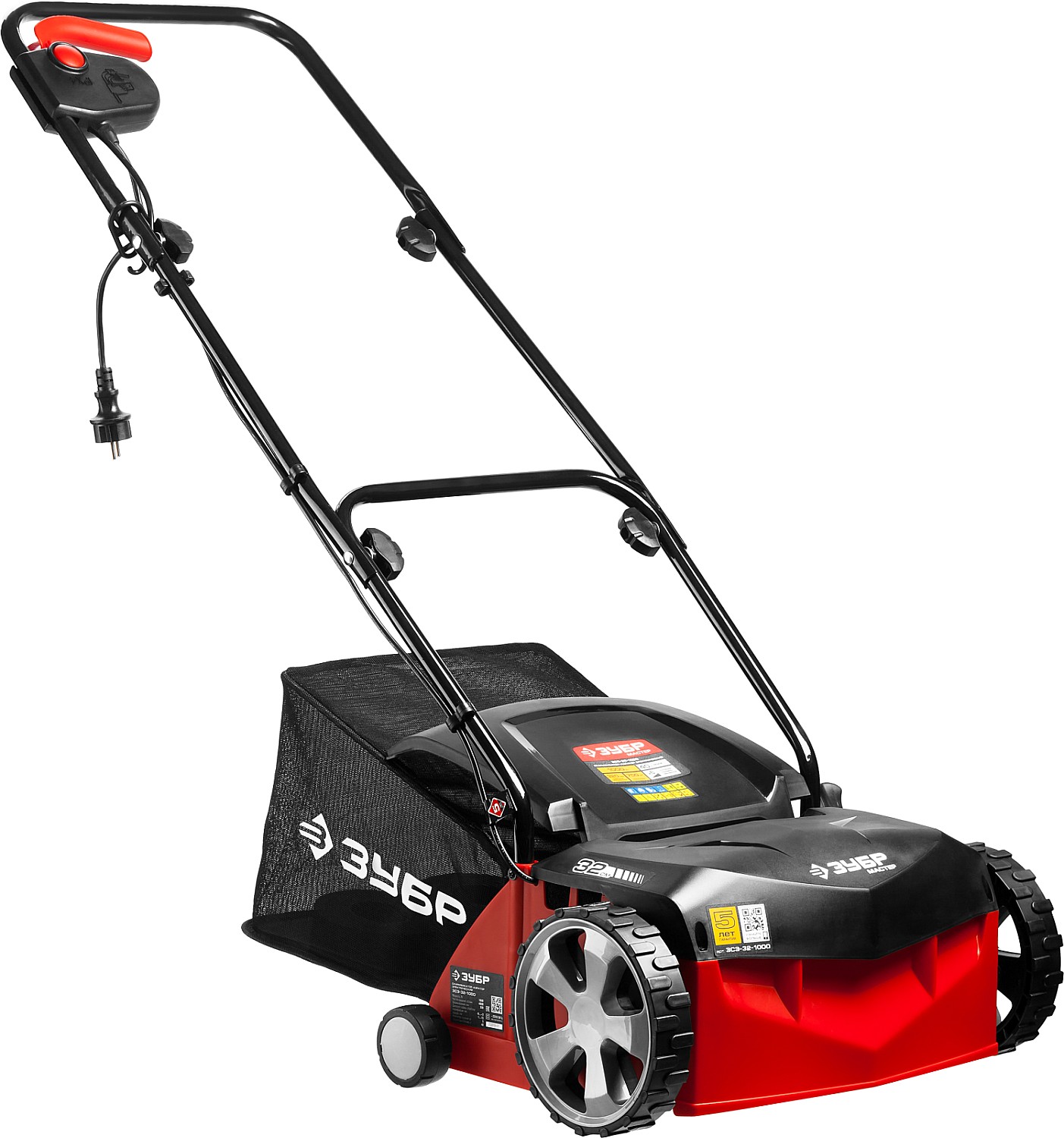 ЗУБР 1000 Вт, 32 см, электрический скарификатор-аэратор (ЗСЭ-32-1000)