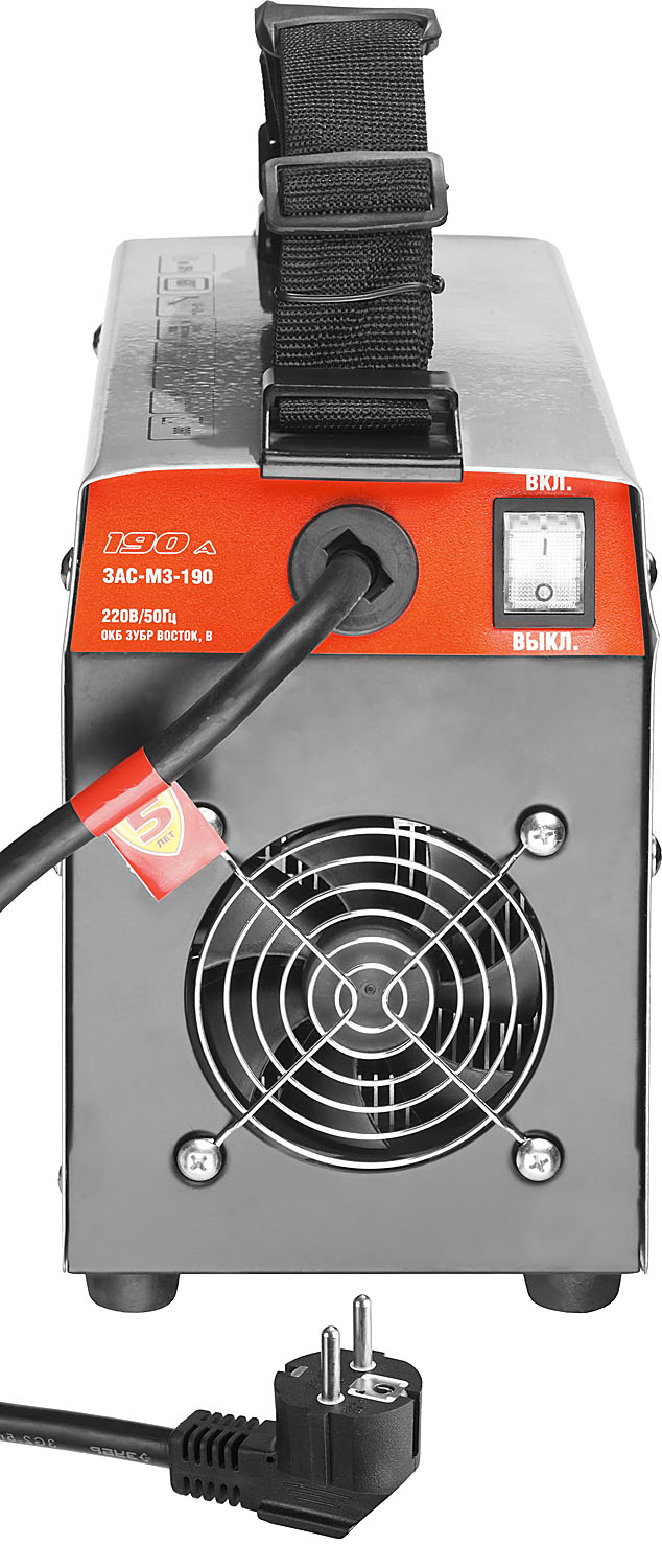 ЗУБР ММА, 190 А, MMA, сварочный аппарат инверторный, макс. электрод Ø 4.0 мм (ЗАС-М3-190)