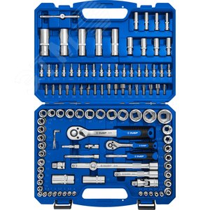 ЗУБР А-110, 110 предм., (1/2″ + 1/4″), универсальный набор инструмента, Профессионал (27635-H110)