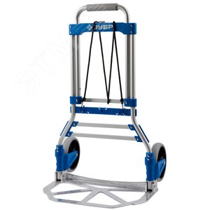 ЗУБР ТР-90, до 90кг, каркас и платформа из алюм, платформа 48.5х28.5см, колеса d13 см, вес 4.65кг, складная хозяйств тележка, Профессионал (38750-90)