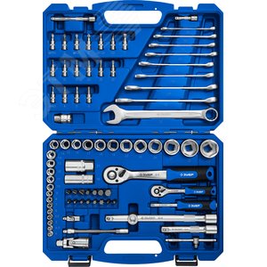 ЗУБР А-82, 82 предм.,(1/2″ + 1/4″), универсальный набор инструмента, Профессионал (27635-H82)