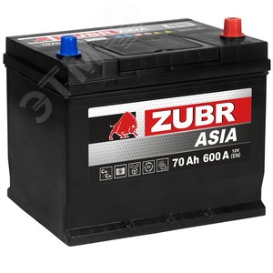Аккумулятор автомобильный ZUBR Ultra Asia 70Ah R+ (нижний борт)