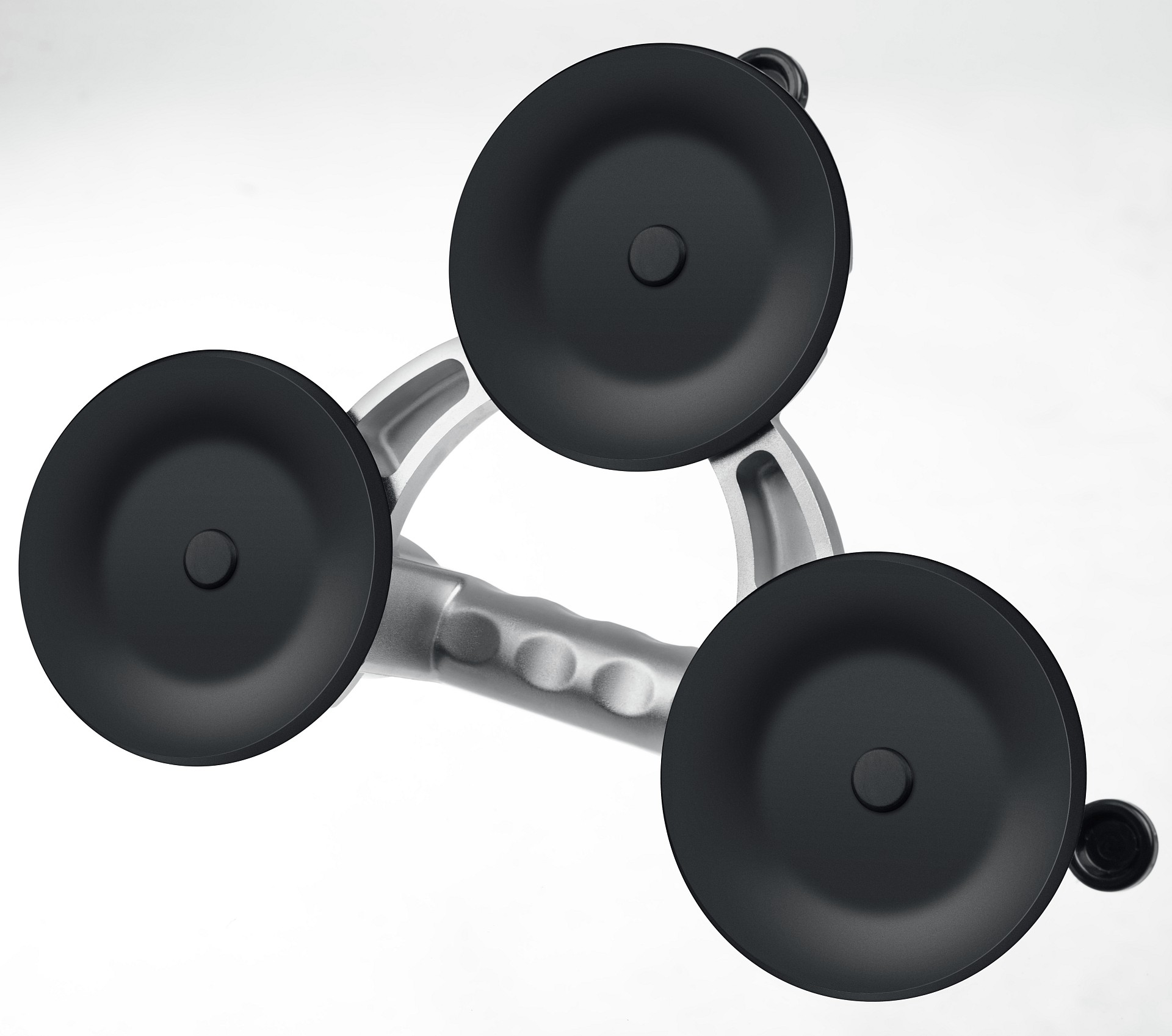 ЗУБР 140 кг, тройной алюминиевый подъемник на присоске, Профессионал (33723-3)