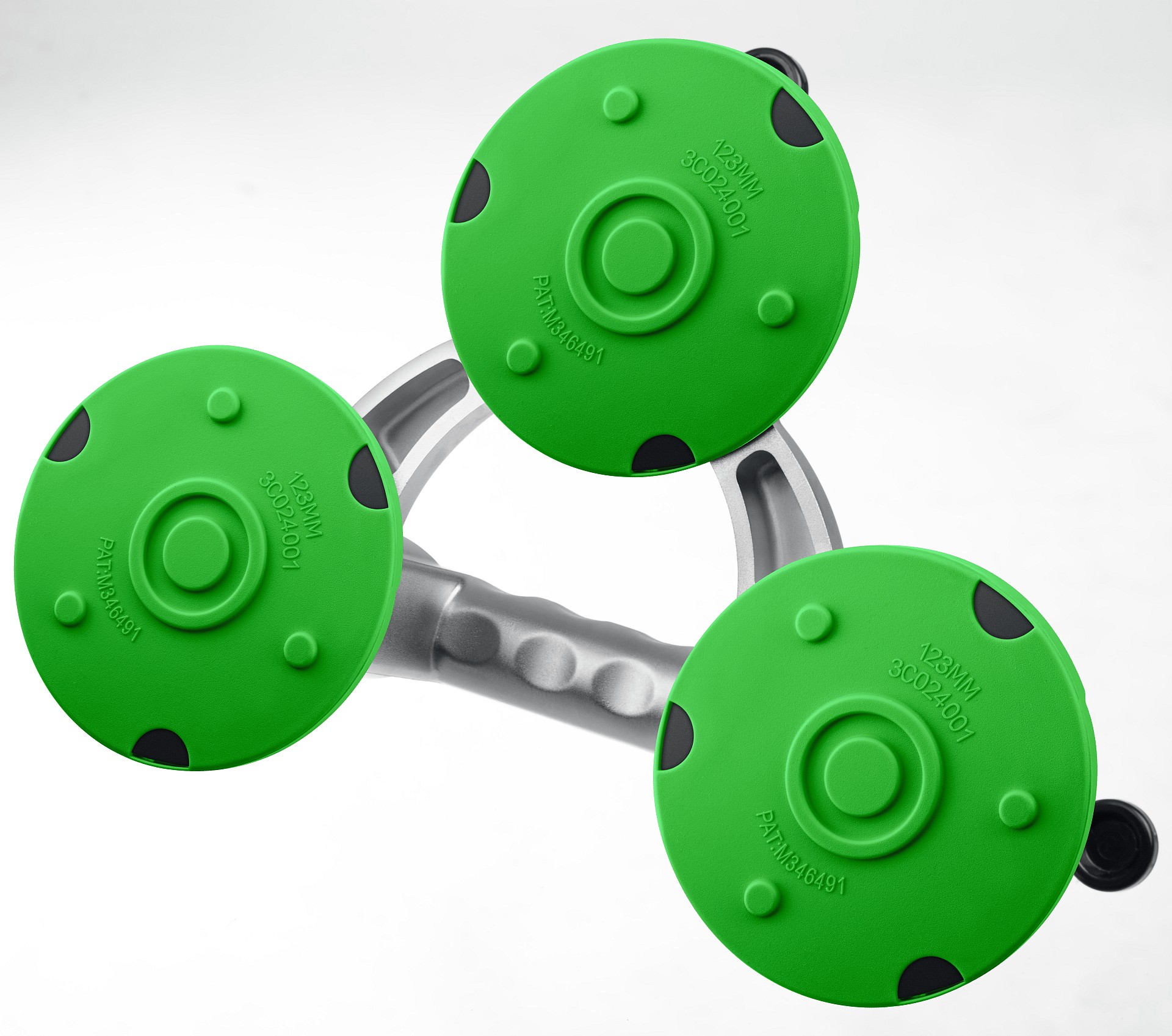 ЗУБР 140 кг, тройной алюминиевый подъемник на присоске, Профессионал (33723-3)