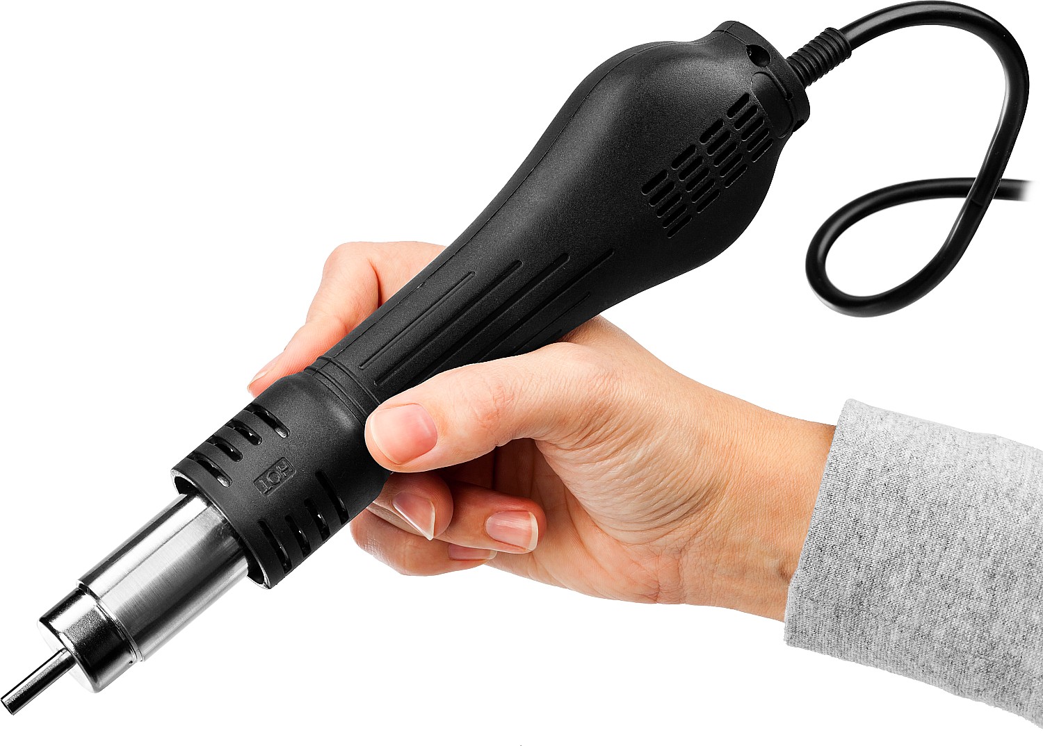 ЗУБР ПСТ-650, 650 Вт, 100 - 500°C,120 л/мин, 3 насадки, керамический нагреватель, цифровая термовоздушная паяльная станция, Профессионал (55350)