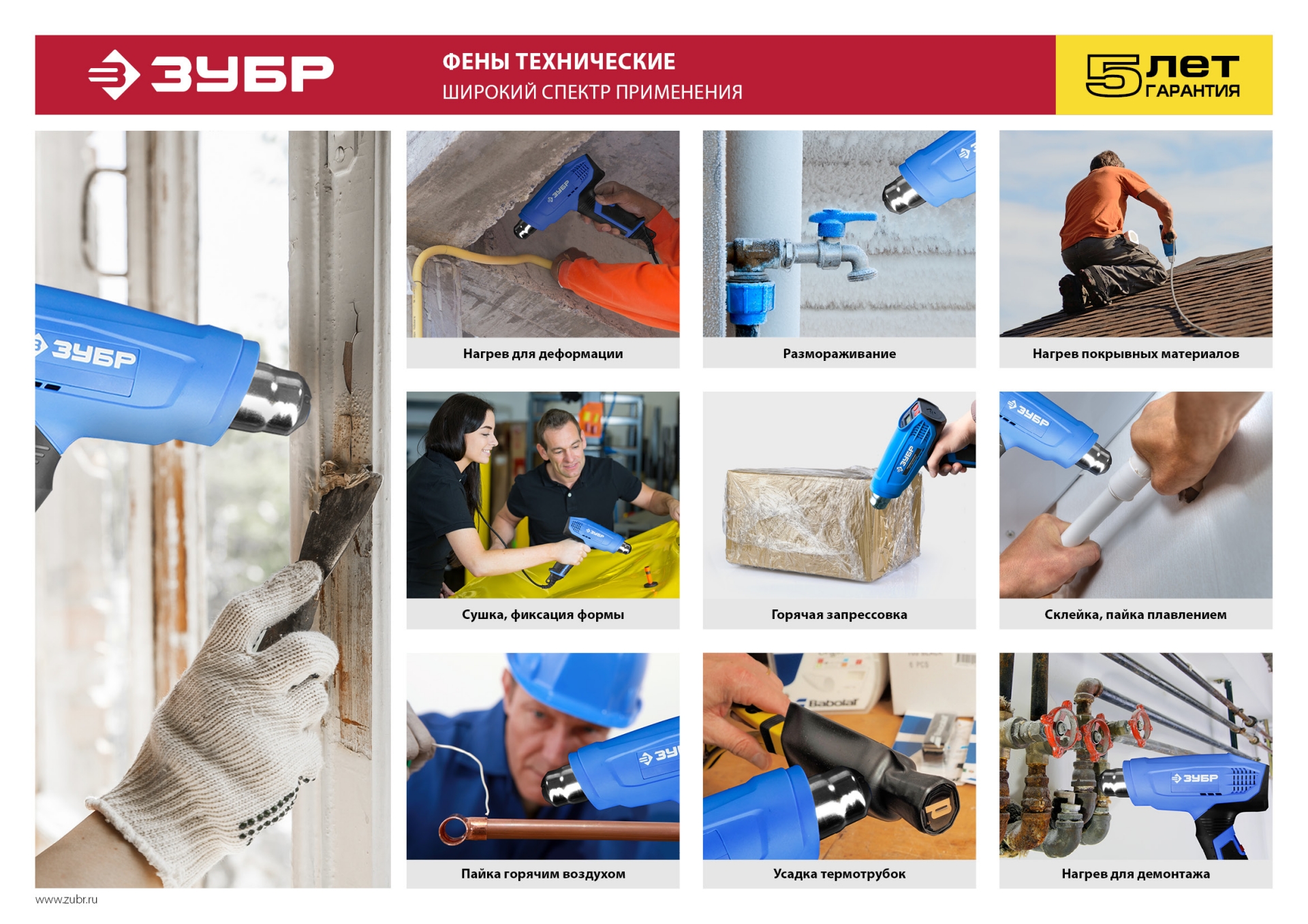 ЗУБР 2000 Вт, технический фен, дисплей, кейс, Профессионал (ФТ-П2000 М2ДК)