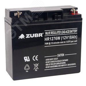 Аккумуляторная батарея ZUBR HR1276W 12V18Ah