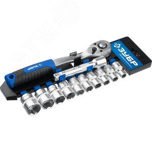 ЗУБР ТБ-12Б, 12 предм., (1/2″), набор торцовых головок, Профессионал (27647-H12)