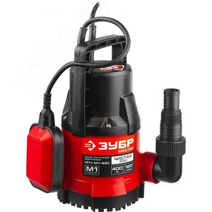 ЗУБР 400 Вт, дренажный насос с минимальным уровнем откачки (НПЧ-М1-400)