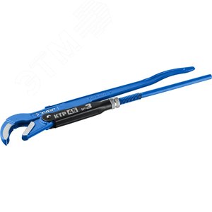 ЗУБР КТР-45, №3, 2″, 560 мм, тип ″Т″, трубный ключ с изогнутыми губками, Профессионал (27337-3)