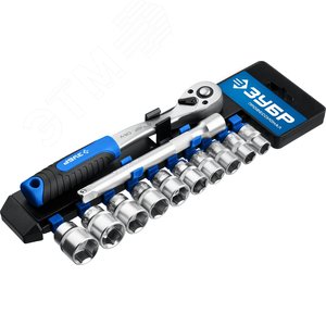 ЗУБР ТС-12Б, 12 предм., (3/8″), набор торцовых головок, Профессионал (27646-H12)