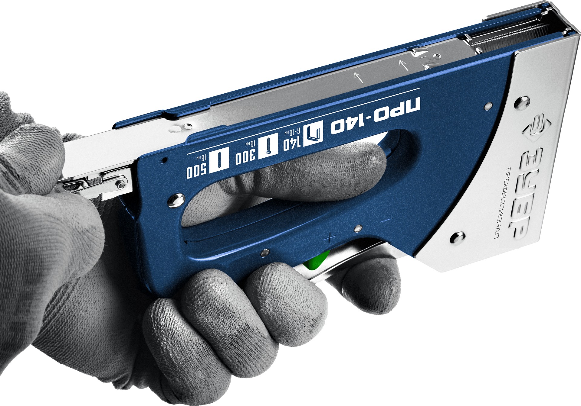 ЗУБР Про-140, скобы тип 140, гвозди тип 300/500, стальной рессорный степлер (4-31573)