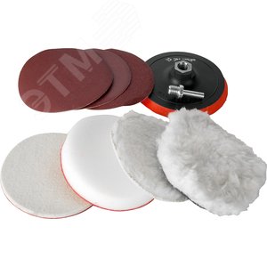 ЗУБР 7 шт, 125 мм, набор насадкок полировальных для дрели/УШМ (3591-125-H7)