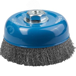 Щетка чашечная для УШМ, витая стальная проволока 0,3мм, 150ммхМ14 ''ЭКСПЕРТ''.