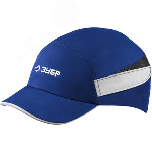 ЗУБР БИНОМ, синяя, ударопрочный корпус, укороченный козырёк 55 мм, размер от 54 до 59 см, защитная каскетка, Профессионал (11095)