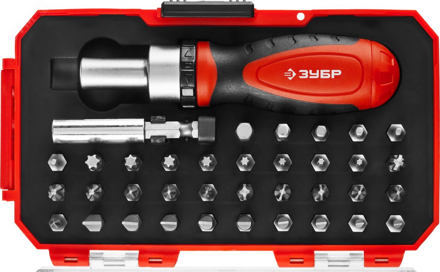 Компакт-37 набор: реверсивная отвертка с насадками 37 шт