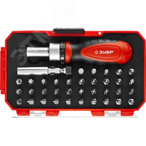 Компакт-37 набор: реверсивная отвертка с насадками 37 шт