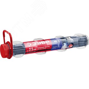 ЗУБР Д 2.5 х 350 мм, 1.5 кг в ПВХ тубе, МР-3 рутиловый, электрод сварочный (40011-2.5)