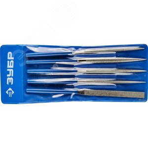 ЗУБР 140 х 75 мм, 5 предметов, P 140, набор алмазных надфилей в пакете PVC (33386-140-H5)