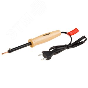 ЗУБР 40 Вт, клин, электропаяльник с деревянной рукояткой (55405-40)