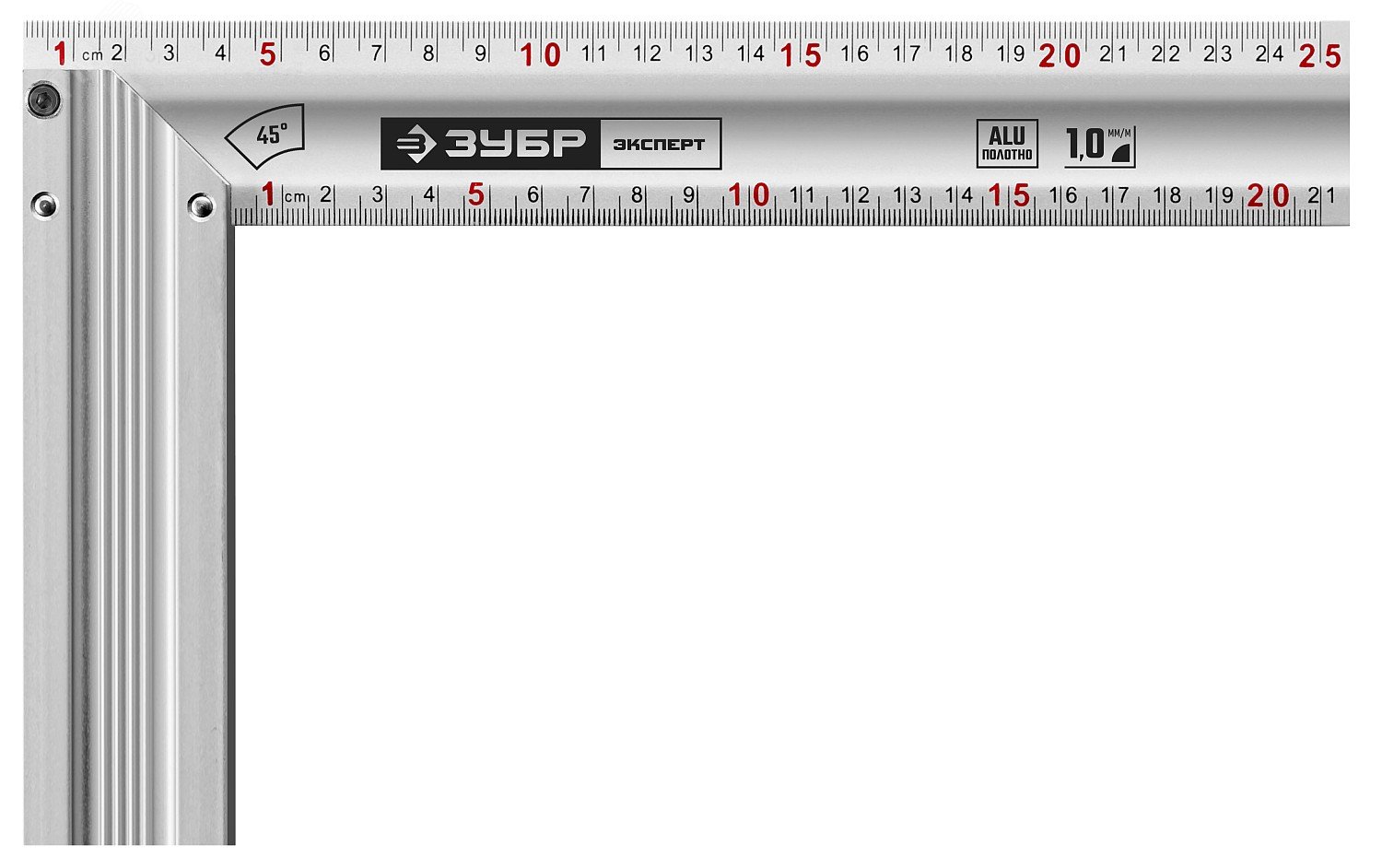 ЗУБР ЭКСПЕРТ 250 мм, жесткий столярный угольник, Профессионал (34392-25)