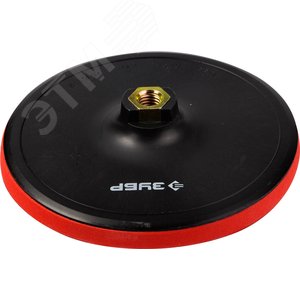 ЗУБР М14, d 150 мм, пластиковая, мягкая опорная тарелка на липучке для УШМ, Профессионал (35782-150)