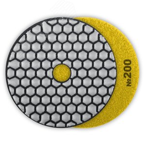 ЗУБР 100 мм, №200, сухое шлифование, алмазный гибкий шлифовальный круг АГШК, Профессионал (29868-200)