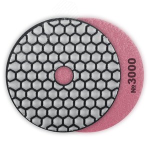 ЗУБР 100 мм, №3000, сухое шлифование, алмазный гибкий шлифовальный круг АГШК, Профессионал (29868-3000)