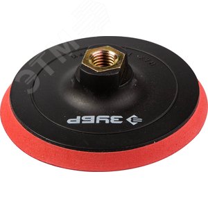 ЗУБР М14, d 125 мм, пластиковая, мягкая опорная тарелка на липучке для УШМ, Профессионал (35782-125)