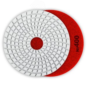 ЗУБР 100 мм, №400, мокрое шлифование, алмазный гибкий шлифовальный круг АГШК, Профессионал (29866-400)