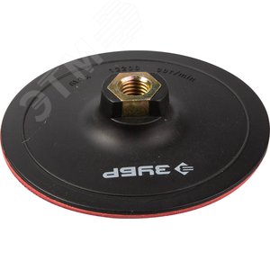 ЗУБР М14, d 125 мм, пластиковая, опорная тарелка на липучке для УШМ под АГШК, Профессионал (3578-125)