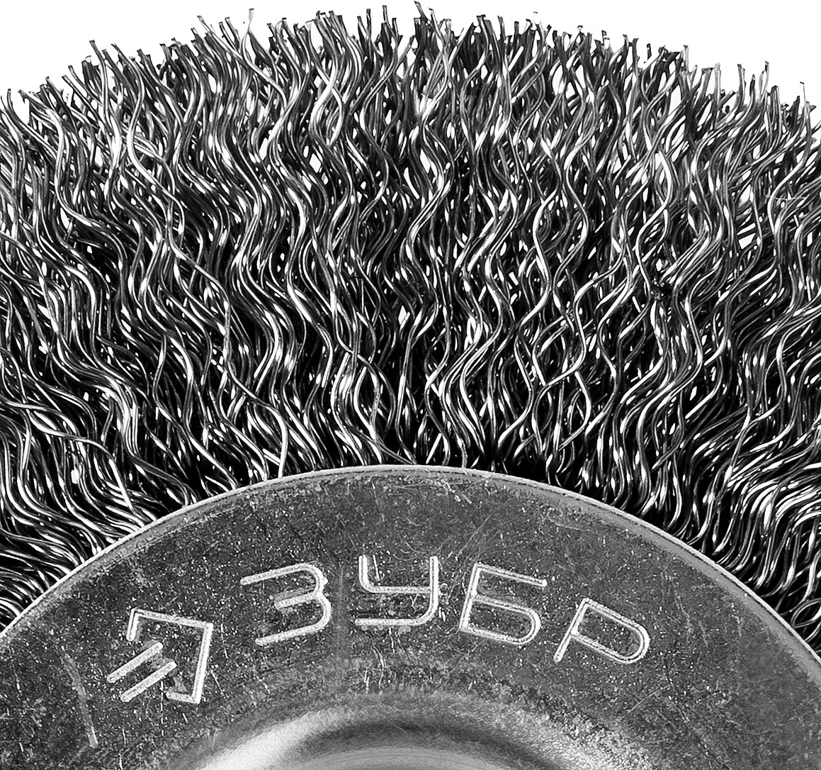 ЗУБР 75 мм, витая, стальная проволока 0.3 мм, щетка дисковая для дрели, Профессионал (35198-075)