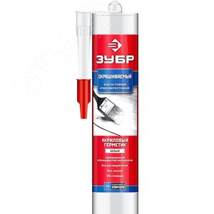 ЗУБР 280 мл, белый, акриловый герметик (41231-0)