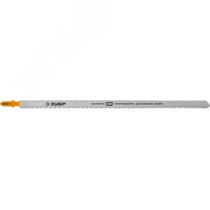 ЗУБР T225B, 2 шт, 225 мм / 3 мм, T-хвост., У8А сталь, по дереву и строительному брусу, полотна для лобзика, Профессионал (155955-4)