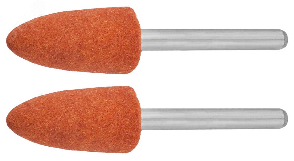 ЗУБР 2 шт, 9.5 x 19.0 х 3.2 мм, L 45 мм, P 120, набор абразивных шлифовальных конусов (35912)