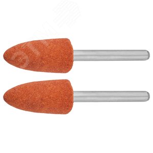 ЗУБР 2 шт, 9.5 x 19.0 х 3.2 мм, L 45 мм, P 120, набор абразивных шлифовальных конусов (35912)