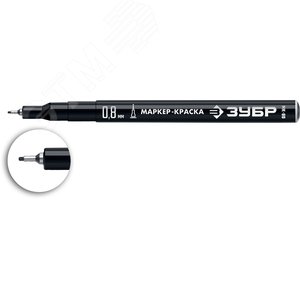 ЗУБР МК-80 черный, 0.8 мм маркер-краска (06324-2)