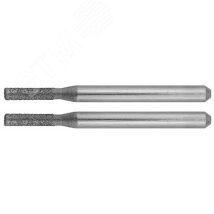 ЗУБР 2 шт, 2.33 x 10.0 x 3.2 x 38 мм, набор алмазных мини-шарошек (35921)