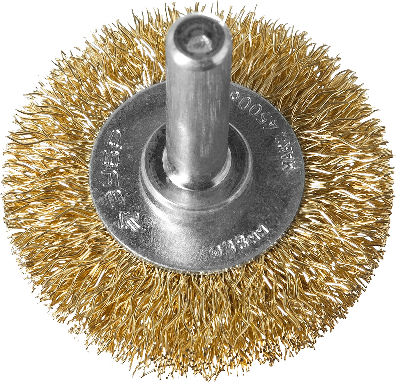 ЗУБР 38 мм, витая стальная латунированная проволока 0.3 мм, щетка дисковая для дрели, Профессионал (3520-038)