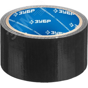 ЗУБР 48 мм, 10 м, черная, на тканевой основе, универсальная армированная лента, Профессионал (12096-50-10)