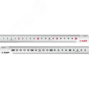 ЗУБР Про-20, длина 0.20 м, усиленная нержавеющая линейка, Профессионал (34280-020)