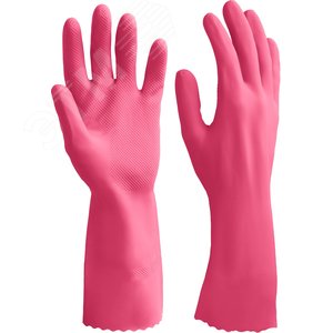 ЛАТЕКС+ перчатки латексные хозяйственно-бытовые, стойкие к кислотам и щелочам, размер M