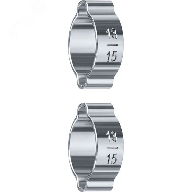 ЗУБР 13 - 15 мм, 2 шт, обжимной хомут, Профессионал (64929-13-15)