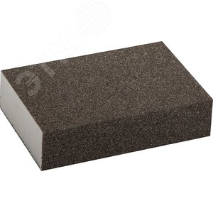 ЗУБР Р80, 100 х 68 х 26 мм, водостойкая, четырехсторонняя шлифовальная губка (35611-080)