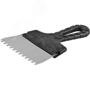 ЗУБР 150 мм, зуб 6 х 6 мм, пластиковая ручка, нержавеющий фасадный шпатель (10078-15-06)