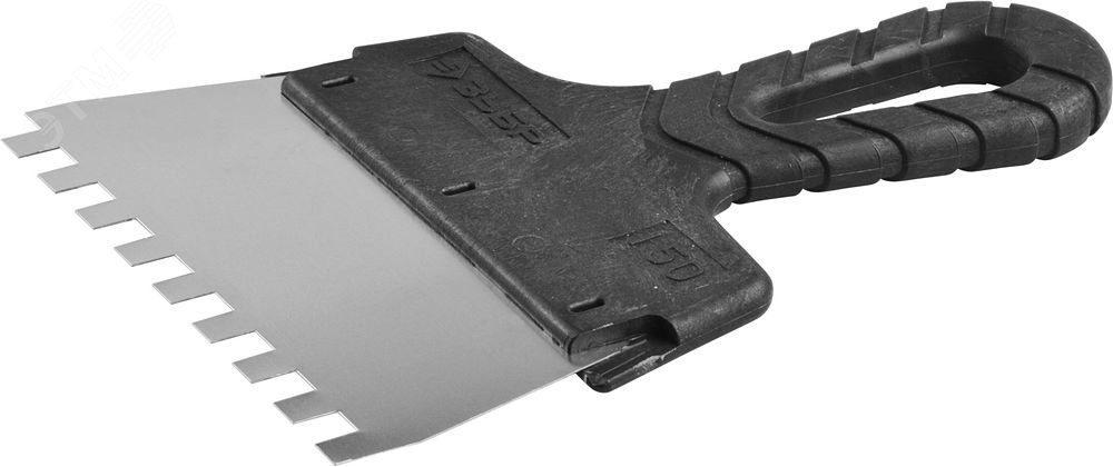 ЗУБР 150 мм, зуб 8 х 8 мм, пластиковая ручка, нержавеющий фасадный шпатель (10078-15-08)