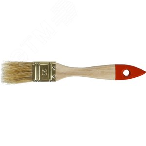 ЗУБР УНИВЕРСАЛ, 25 мм, 1″, светлая натуральная щетина, деревянная ручка, плоская кисть (01099-025)